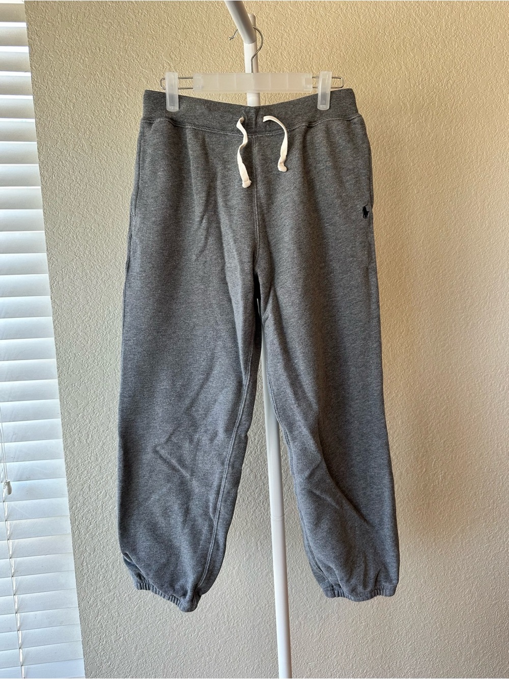 Boys Polo Ralph Lauren gray jogger sweatpants size large 14/16